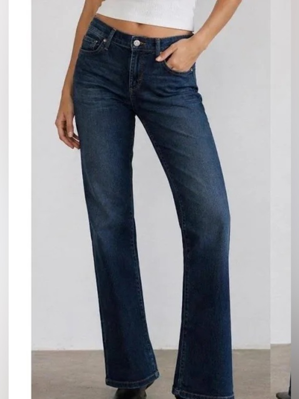 Citizens of Humanity Low Rise Straight Leg Ava Jean Dark Wash, Size 28
